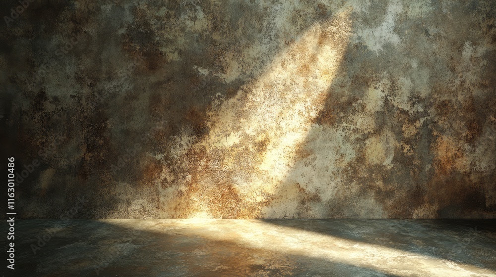 Poster atmospheric textured wall with soft shadows and playful light creating a warm ambiance ideal for tex