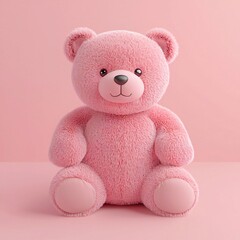 Valentine's Day Adorable Pink Teddy Bear Plush Toy Cute Soft Fluffy Child s Plaything Sweet Gentle Happy Innocence