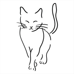Vector Illustrations of Cats Tattoos