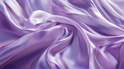 Obraz premium Draped Lavender Silk Fabric Showing Soft Waves