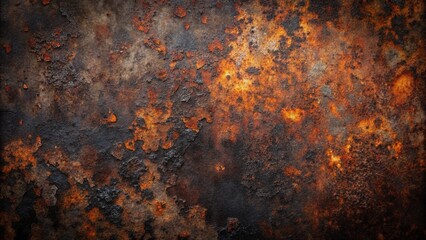 Black abstract background. Dark rusty metal texture. Black rust grunge background.
