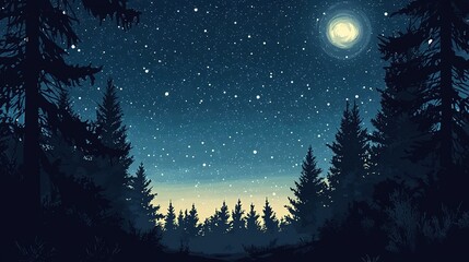 Fototapeta premium The sight of stars in a clear night sky, reminding you of the vastness of the universe and your place within it.