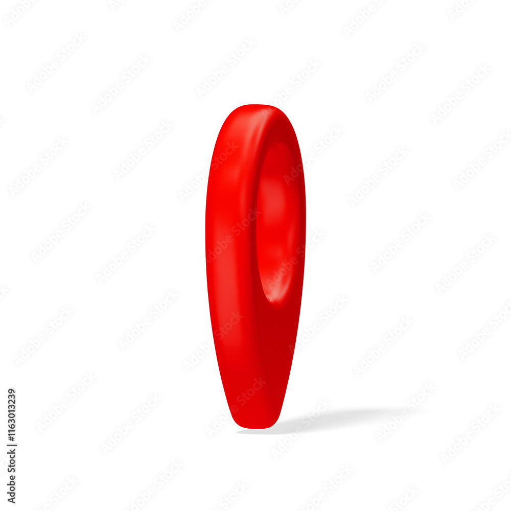 Aufkleber 3d red plastic map location pointer with shadow isolated on transparent background. destination pin 