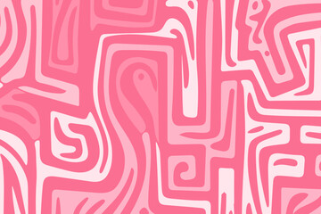 Abstract pink pattern with flowing lines and curves emphasizing fluid design
