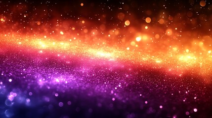 Obraz premium Glittering Gradient Background Of Orange Purple And Pink