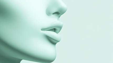 Stylized profile of a serene human face.
