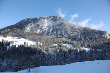 Snowy landscape in Switzerland