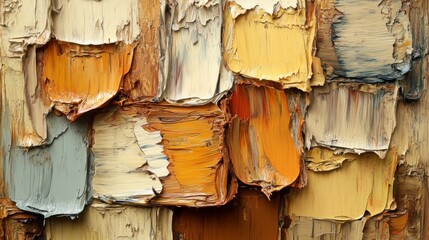 Abstract Oil Painting Texture Warm Tones