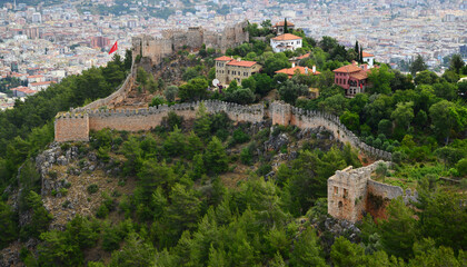 Naklejka premium A view from Alanya Castle in Alanya, Antalya, Turkey