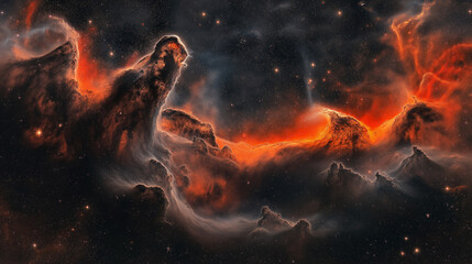 Fototapeta premium view from space to a galaxy and stars , space galaxy background , a galaxy nebula