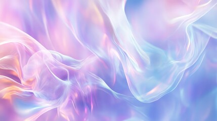 Obraz premium A calming abstract hologram with soft, flowing colors and shapes, designed for relaxation and meditation