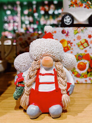 Cute Christmas Gnome Holding a Star Ornament