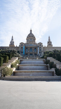 Cathedral in Barcelona landscape