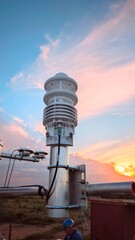 Weather sensor in sunset