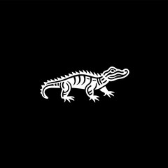 Alligator crocodile cut out silhouette