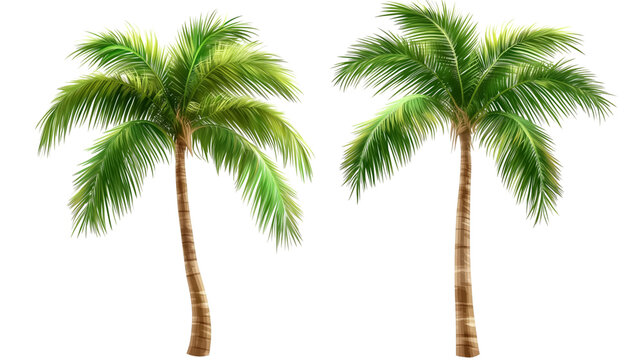 palm tree isolated on white, plam tree vector