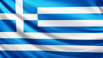 Naklejka premium greece flag picture, close-up shot of greek nation flag, european, animated flag background photo, 3D photo of a flag, national symbol of the greek people, patriotism, full screen