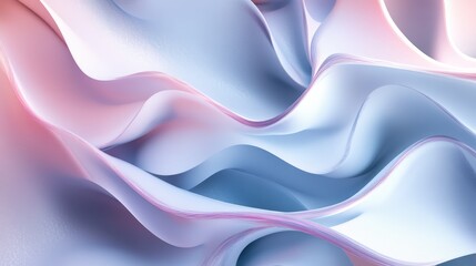 Obraz premium A clean and minimalist holographic design, featuring abstract forms and soft, monochromatic tones