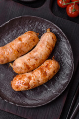 Grilled sausages with spices and herbs