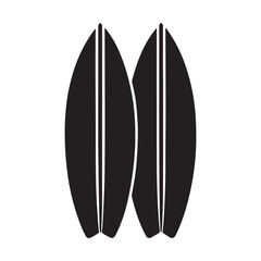 surfboard silhouette, black and white silhouette, vector and illustration