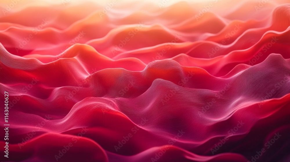 Poster abstract red waves flowing pattern design