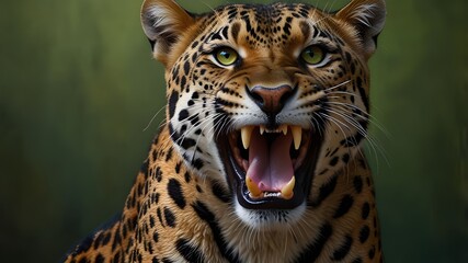 Fototapeta premium close up portrait of a leopard