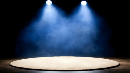 Stage Spotlight Rug  Abstract Background Illustration