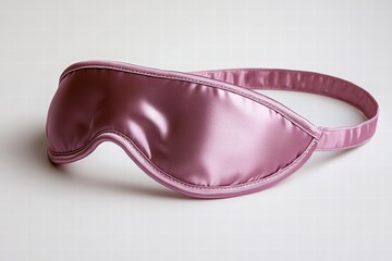 pink silk sleeping mask displayed on a clean white background, highlighting its elegance and comfort