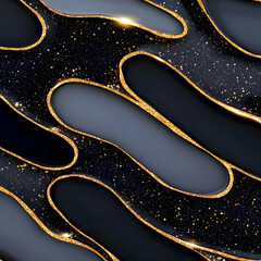 Obraz premium Abstract Gold Glitter Black Background