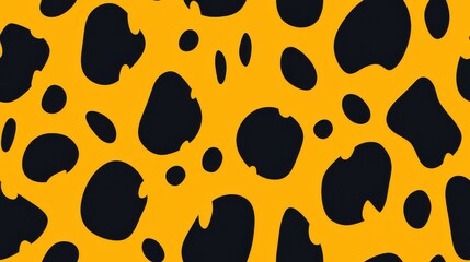 Obraz premium Bold abstract leopard pattern with yellow and black spots for modern design and artistic projects