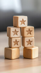 Obraz premium Wooden Blocks Star Illustration