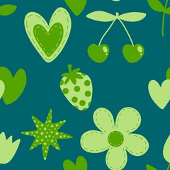 Valentine hearts seamless 14 February love pattern for wrapping paper