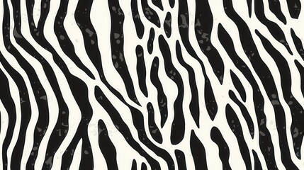 Black and White Zebra Pattern for Textile and Wallpaper Design Inspirations in Fashion and Home Decor