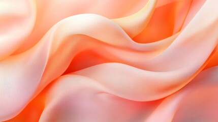 Obraz premium Peach colored silk fabric drapes softly