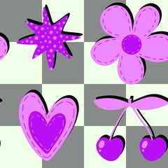 Valentine hearts seamless 14 February love pattern for wrapping paper