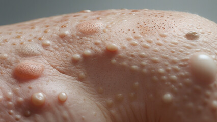 Fototapeta premium close up human skin with freckles and moles showing natural texture pigmentation