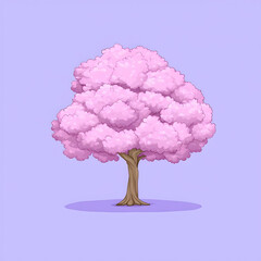 Pink Tree Illustration