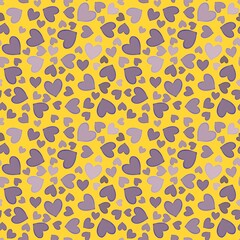 Valentine hearts seamless 14 February love pattern for wrapping paper