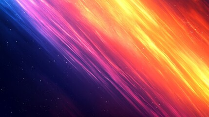 Abstract Cosmic Gradient with Vibrant Hues and Stars