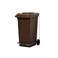 Durable Brown Residential and Commercial Waste Bin with Wheels for Easy Transportation and Efficient Waste Management