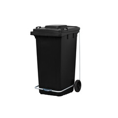 High-Quality Black Industrial Dumpster with Wheels for Efficient Waste Management and Disposal in...