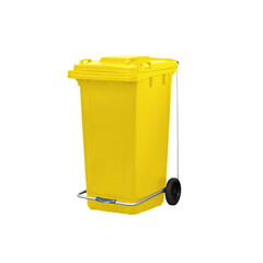 High-Quality Yellow Industrial Dumpster on Wheels for Efficient Waste Management and Disposal in...