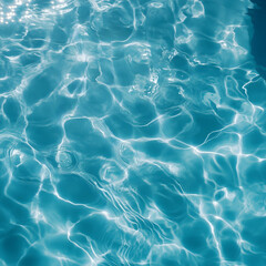 Top View of Water Ripples on a Light Blue