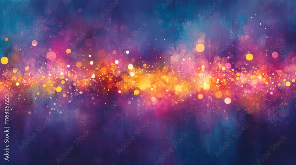 Poster abstract colorful bokeh lights background design