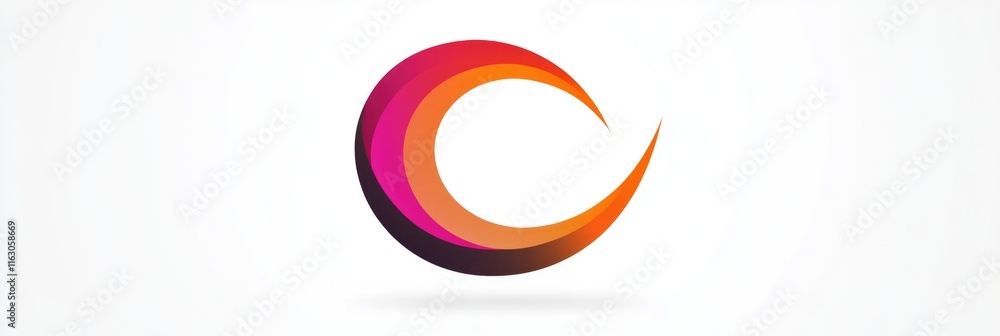 Poster dynamic swoosh emblem. modern logotype with abstract elements for business identity and company bran