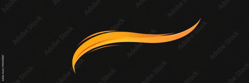 Poster dynamic swoosh logo design. conceptual logotype with modern abstract background for business and com