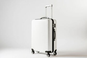 Minimalist White Baggage Concept Against a Pure White Backdrop for Travel and Vacation Ideas