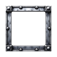 Fototapeta premium Iron frame border png transparent background