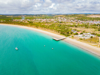 Aerial view of Forte beach, Tamandaré, Pernambuco