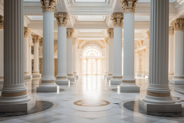 Fototapeta premium Palace interior background columns hall